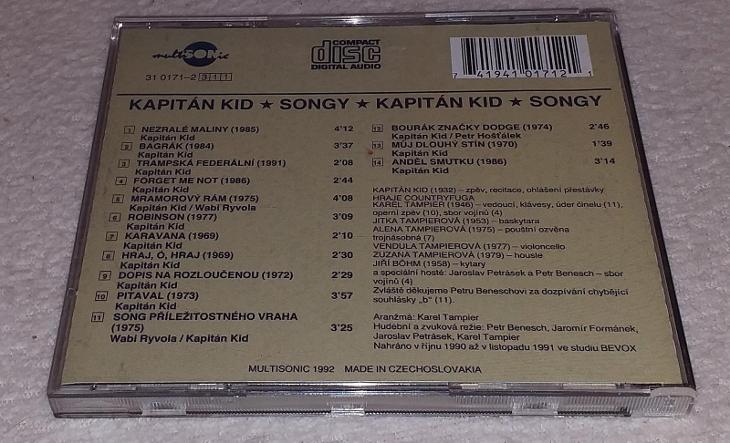 CD Kapitán Kid - Songy - Hudba na CD