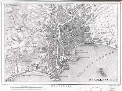 Napoli plán, oceloryt , (1850)