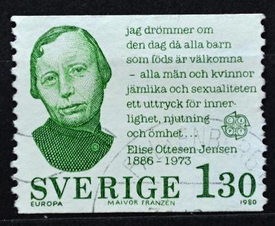 Švédsko,1980. Elise Ottesen-Jensen, MiNr.1106, VYPRODEJ od 1,-/ KT-96