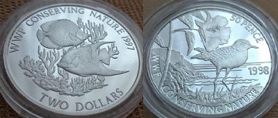 2 mince --- Ochrana životního prostředí --- Bahamy, Sv. Helena