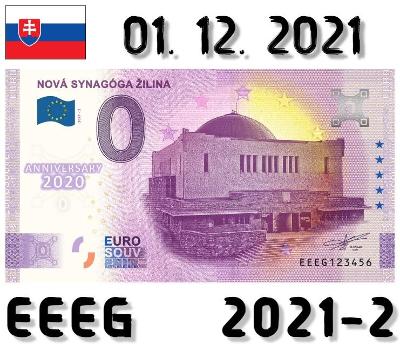 0 Euro Souvenir | NOVÁ SYNAGÓGA ŽILINA | EEEG | 2021 | ANNIVERSARY