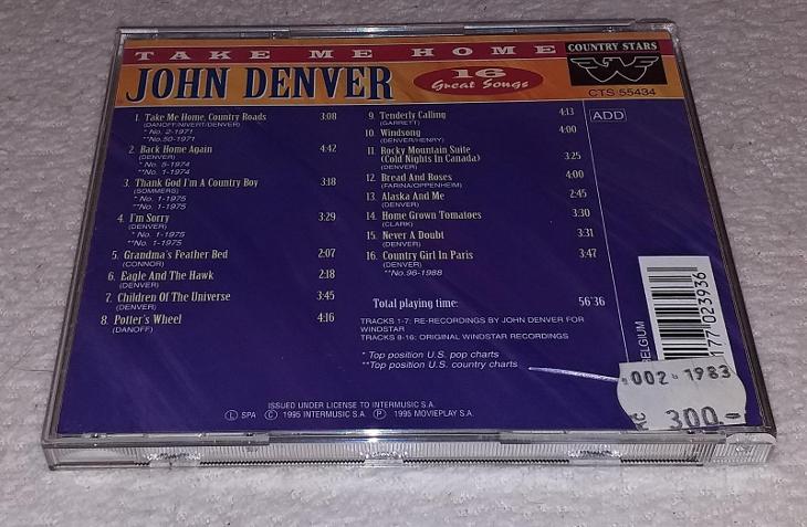 CD John Denver - Take Me Home - 16 Great Songs