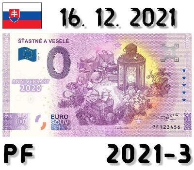 0 Euro Souvenir | ŠŤASTNÉ A VESELÉ | PF | 2021 | ANNIVERSARY