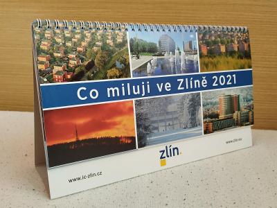 Stolní kalendář Zlín "Co miluji ve Zlíně 2021"