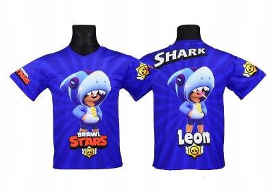 Tričko = BRAWL STARS = LEON SHARK = velikost 164cm = B4