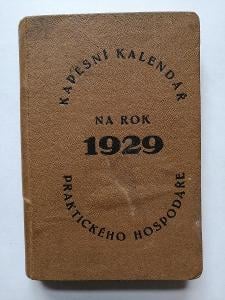 Kapesní kalendář na rok 1929 praktického hospodáře  
