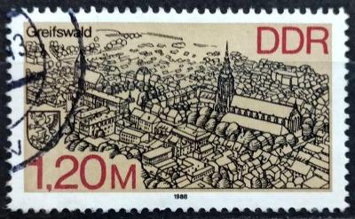 DDR: MiNr.3166 Greifswald 1.20M, District Capitals Issue 1988