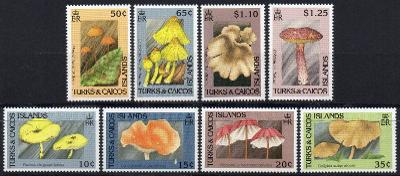 Turks and Caicos-Houby 1991**  Mi.1009-1016 / 18 €