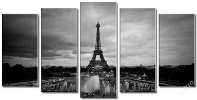 REPRODUKCE Obraz na plátně Eiffelova věž Paříž 5-ti 150x80 Nový