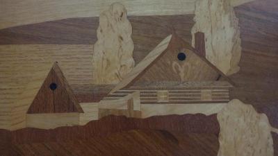 Obraz vykládané dřevo 