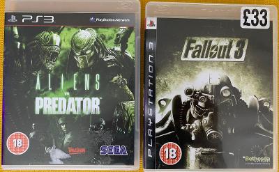 PS3,Aliens vs Predator a Fallout 3
