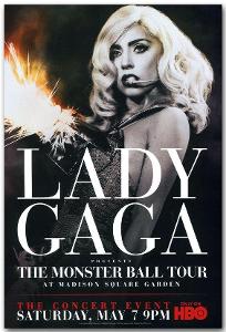Lady Gaga - dekorační kovová cedule The Monster Ball Tour