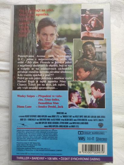 VHS Vražda v Bílém domě - VHS Videokazety