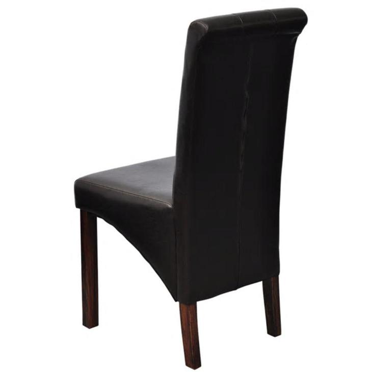 vidaXL Jídelní židle 2 ks hnědé umělá kůže - Nábytek