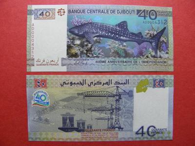 40 Francs 2017 Djibouti - výroční - "AD" - P46 - UNC - /W175/