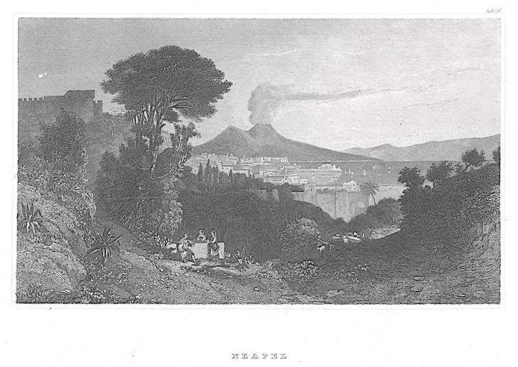 Napoli, Meyer, oceloryt, 1850 - Staré mapy a veduty