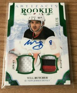 Will Butcher 2017-18 Jersey / Patch 1/25 NHL New Jersey Devils karta