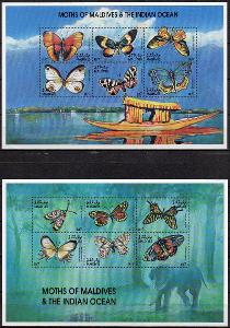 Maledivy-Motýli 2001**  Mi.2Klb.3854-3865 / 22 €