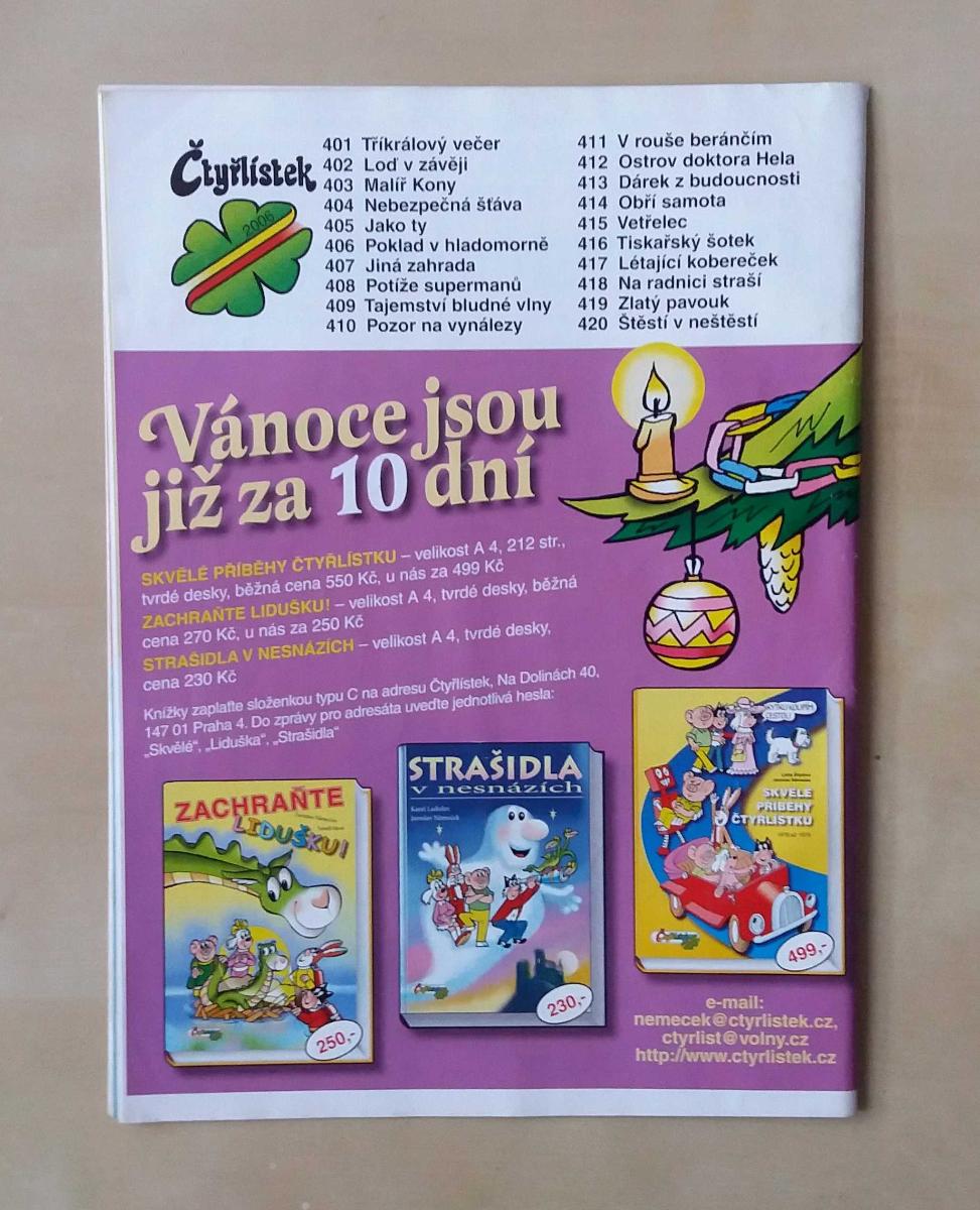 jubilejní Čtyřlístek 400, J. Němeček, komiks, 2005, Čtyřlístky - Knihy a časopisy