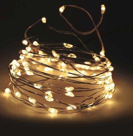 Světla vánoční-řetěz 100 LED žárovek teplá bílá - Sváteční ozdoby
