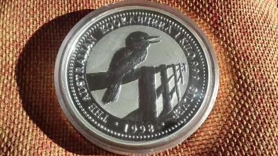 Austrálie 1 kilo Kookaburra 1998 stříbro 