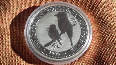 Austrálie 1 kilo Kookaburra 1999 stříbro 