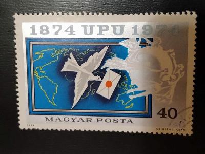 Maďarsko, pták, pošta, holub, mapa