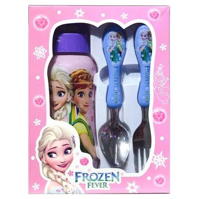 Ledové království / Frozen - sada dětských příborů + lahev na pití