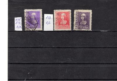 Španělsko ražené  známky  Mi 811,813,814 Izabela