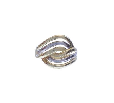 Dámský zlatý prsten čtyřlístek s kamínky AU1444