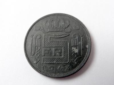5 Franc 1943, Belgie.