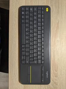Bezdrátová klávesnice s touchpadem Logitech K400+ (+Unifying Receiver)