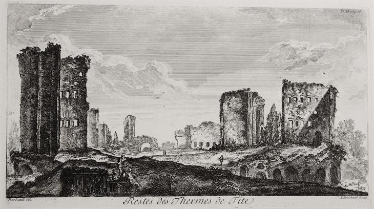 Roma Thermes de Tite, Bouchard, mědiryt, 1761
