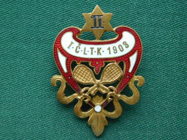 1903 - I. Český Lawn – Tenisový Klub Praha - II. nejstarší  tenisový o - Odznaky, nášivky a medaile