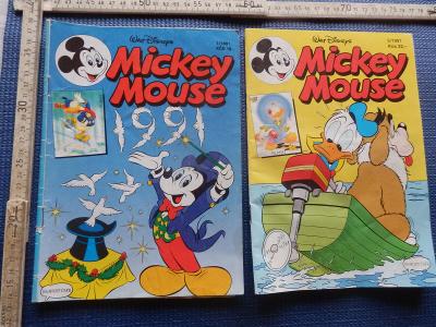 2 x Walt Dineys / Mickey Mouse 1 + 5 / 1991