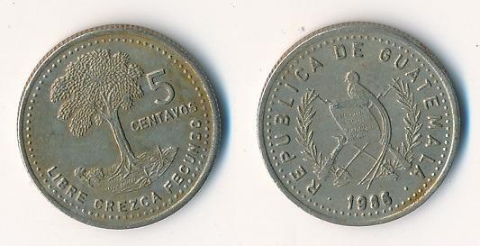 Guatemala 5 centavos 1996
