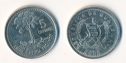 Guatemala 5 centavos 2008