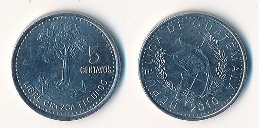 Guatemala 5 centavos 2010