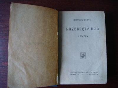 Kniha; knížka; PRZEKLETY ROD; Gliňski; novela; Polsko