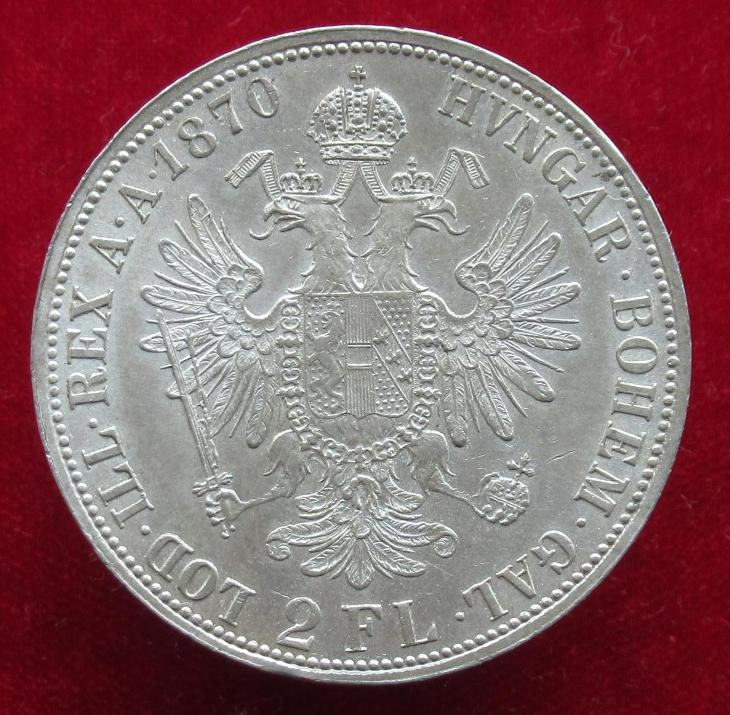 2 Zlatník 1870 A, František Josef I.  - Numismatika