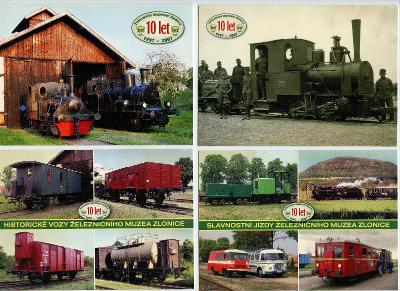 12 železničních pohlednic