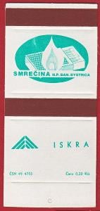 Československé Zápalkové nálepky přířezy "ISKRA" (2411bh)