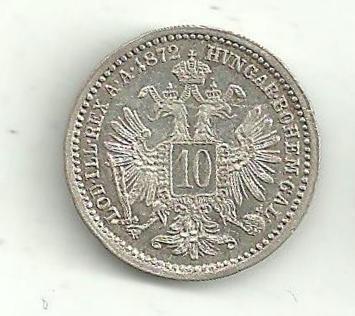 10 Krejcar RU 1872 stříbro