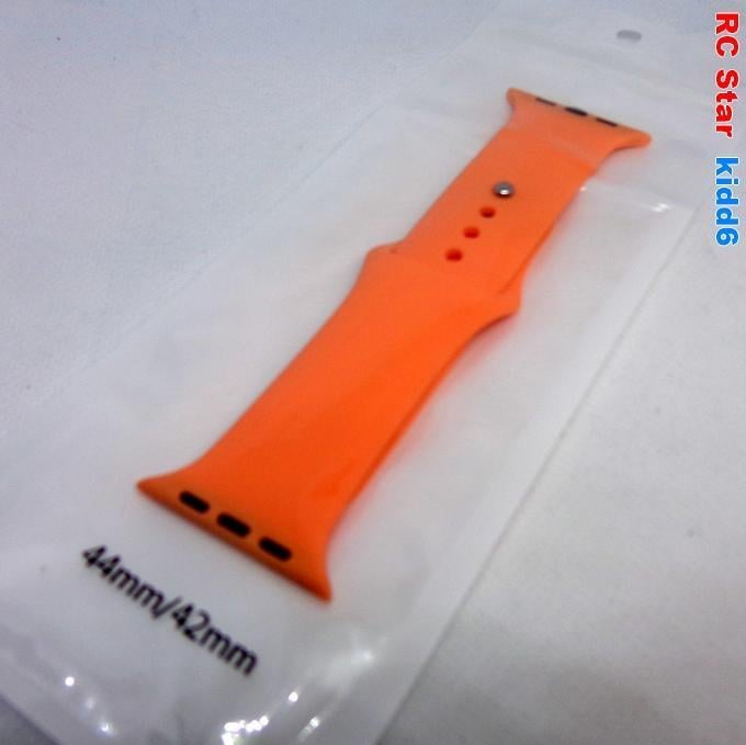 Silikonový pásek pro Apple Watch 42/44mm - Oranžový
