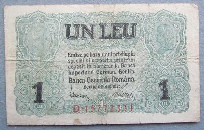 Rumunsko 1 lei 1917 