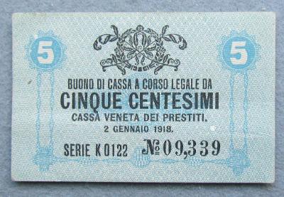 Itálie 5 centesimo 1918 