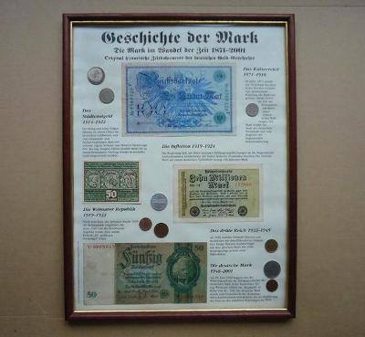 Zaramovane bankovky a mince Nemecko ORIGINAL 