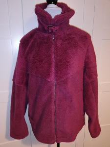 RAINBOW-Nová dámská bunda/kožíšek v ostružinové barvě, L/44.