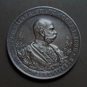 F.J.I. - Stříbrná medaile - Jubilejní střelby Bregenz 1498 - 1898