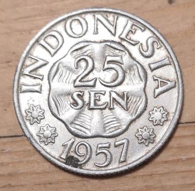 INDONESIE 25 SEN 1957 VF